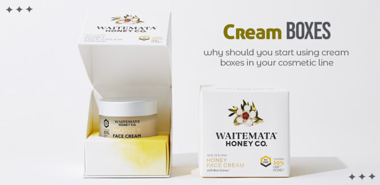 cream packaging boxes